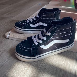 Vans high top black shoes